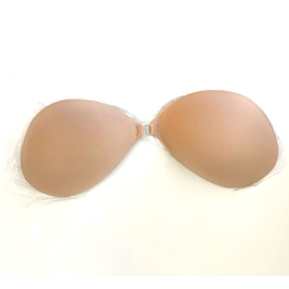 BOOMBA Sticky Bra Beige Size D‎ Strapless Adhesive Silicone NEW